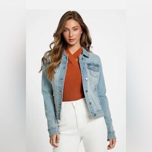 Guess New Without Tags, Guess Alisana Denim Jacket-Light Wash, Size Medium